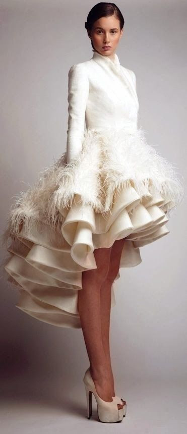 The way the ruffles and feathers create the perfec...