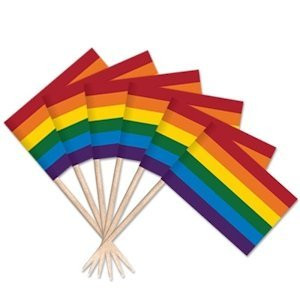 100 count - Rainbow Gay Pride Flag Toothpicks - LG...