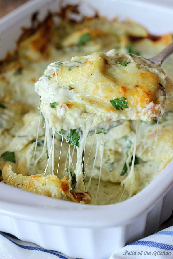 Artichoke and Spinach Ravioli Bake - Belle of the...