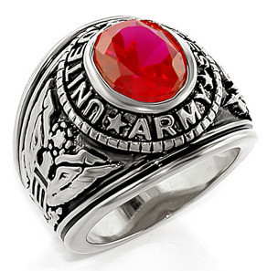 Army - U.S. Armed Forces Military Ring (Silver Col...