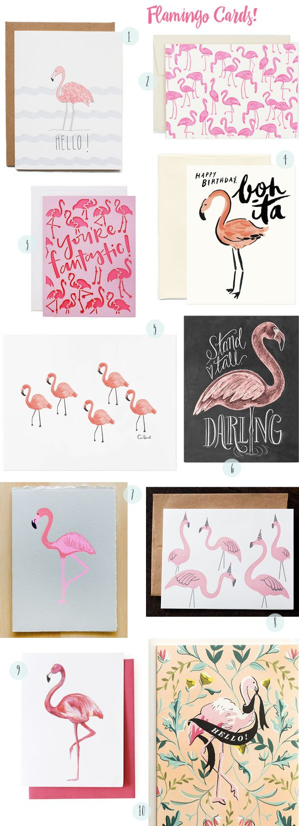 Stationery A-Z: Flamingo Cards