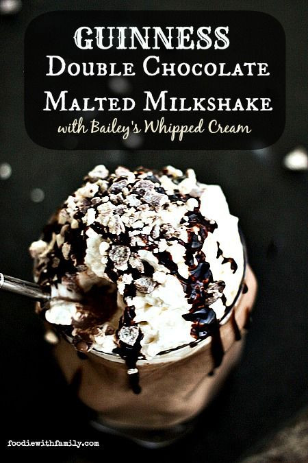 Guinness Double Chocolate Malted Milkshake with Ba...