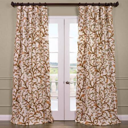 Elise Embroidered Cotton Crewel Curtain
