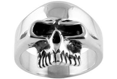 Stainless Steel - Skull Ring - Gothic Biker Ring 3...