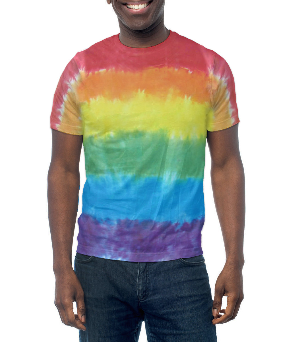 Rainbow Flag Tie Dye T-Shirt - Handmade & Uniq...