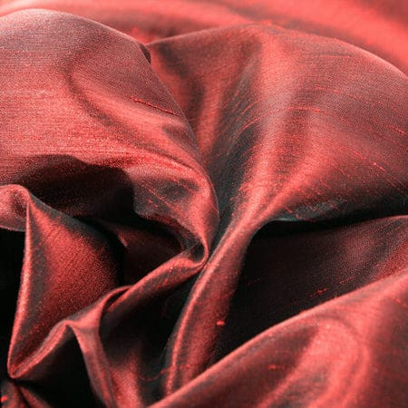 Ruby Vintage Textured Faux Dupioni Silk Fabric