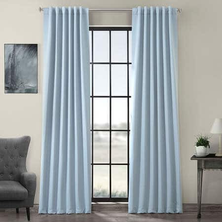 Frosted Blue Blackout Curtain