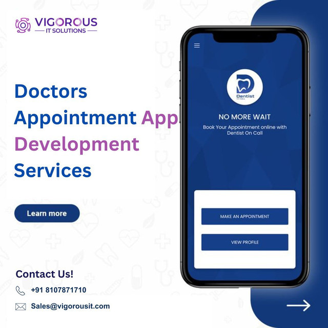 Doctor Appointment App Development, depicting a mo...